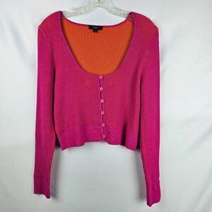 J. Crew Scoop Neck Crop Knit Cardigan Sweater Med Twee Preppy